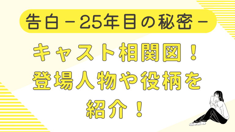 告白－25年目の秘密－相関図！登場人物キャストや役柄を画像付きで紹介